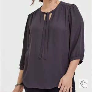 Torrid Georgette Bow‎ Tie Blouse